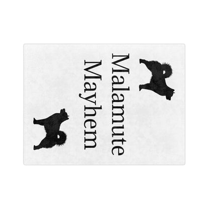 Malamute Mayhem Velveteen Microfiber Blanket