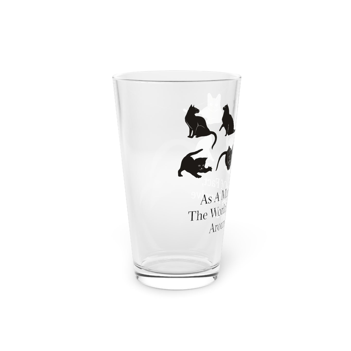 Matter Of Fact Cat Drinking Glass