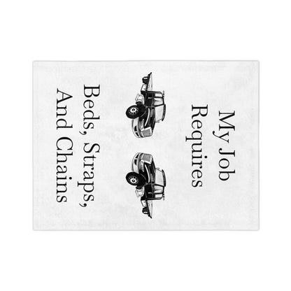 Beds, Straps, And Chains Velveteen Microfiber Blanket