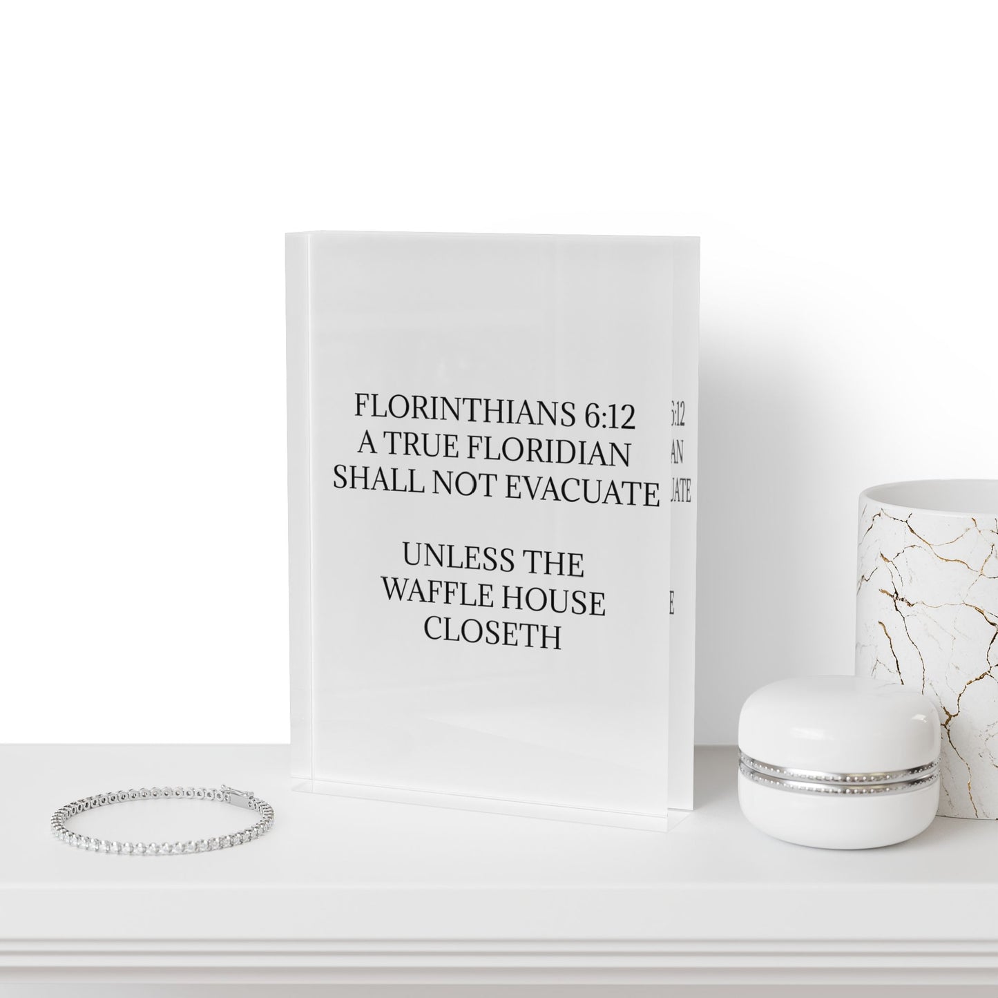 Florinthians 6:12 Acrylic Photo Block