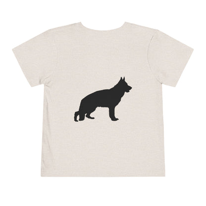 German Shepherd Silhouette Toddler Unisex Short Sleeve Crewneck Tee