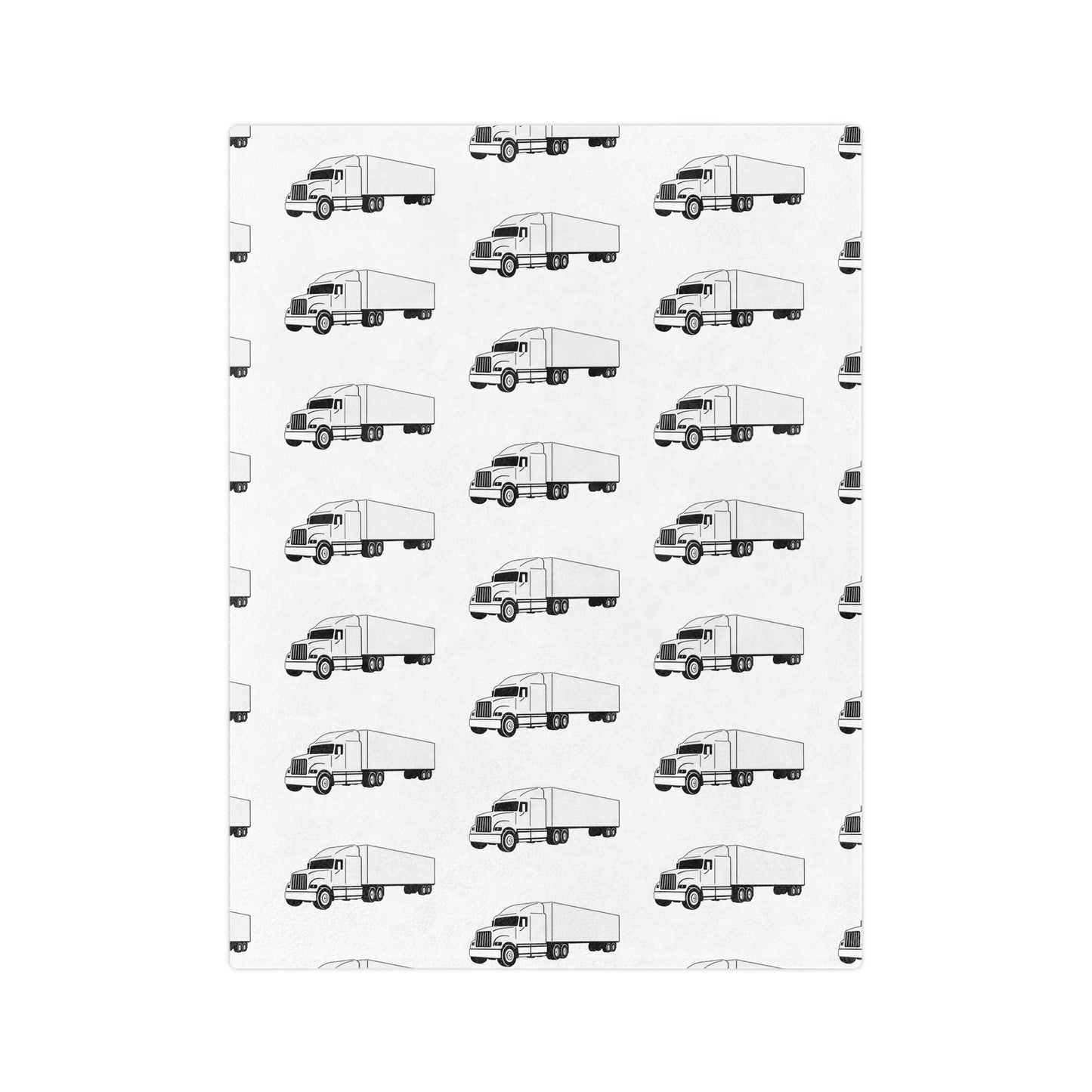 Semi Truck Velveteen Microfiber Blanket