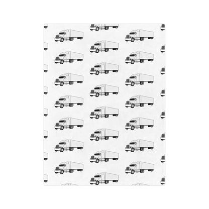 Semi Truck Velveteen Microfiber Blanket
