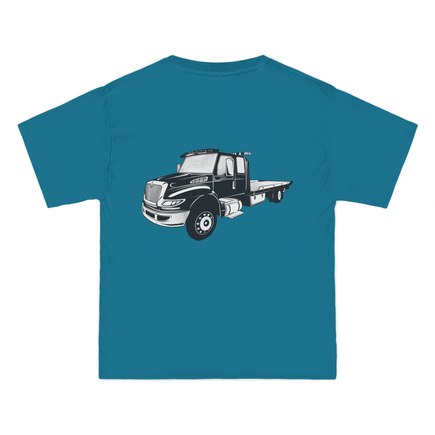 Flatbed Tow Truck Men's Short-Sleeve Crewneck Tee