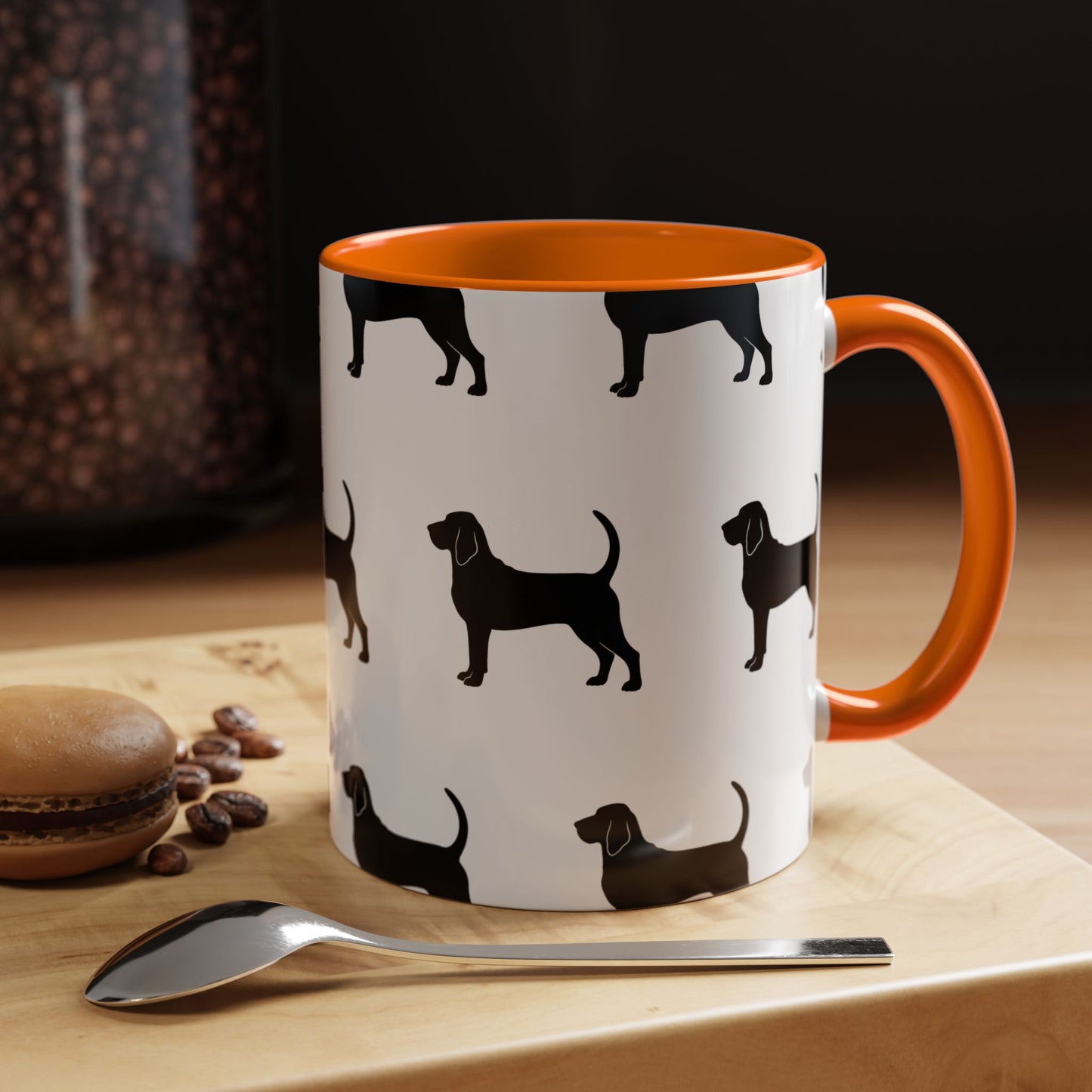 Bloodhound Silhouette 2-Tone Coffee Mug