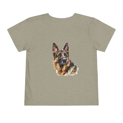 German Shepherd Head Toddler Unisex Short Sleeve Crewneck Tee