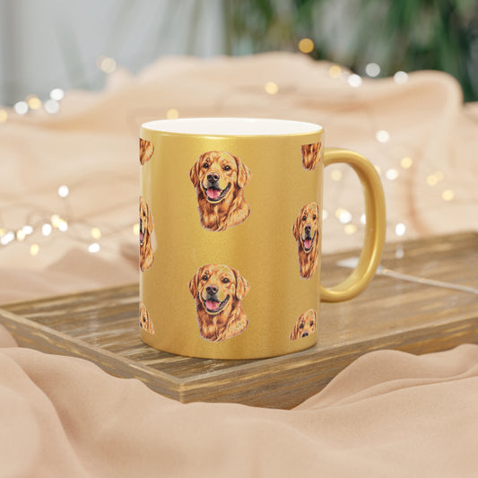 Golden Head Metallic Coffee Mug