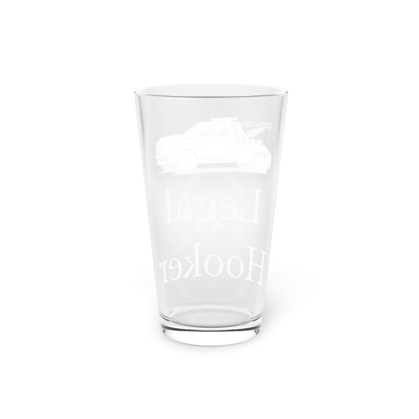 Legal H**ker Wheel Lift Tow Truck Drinking Glass