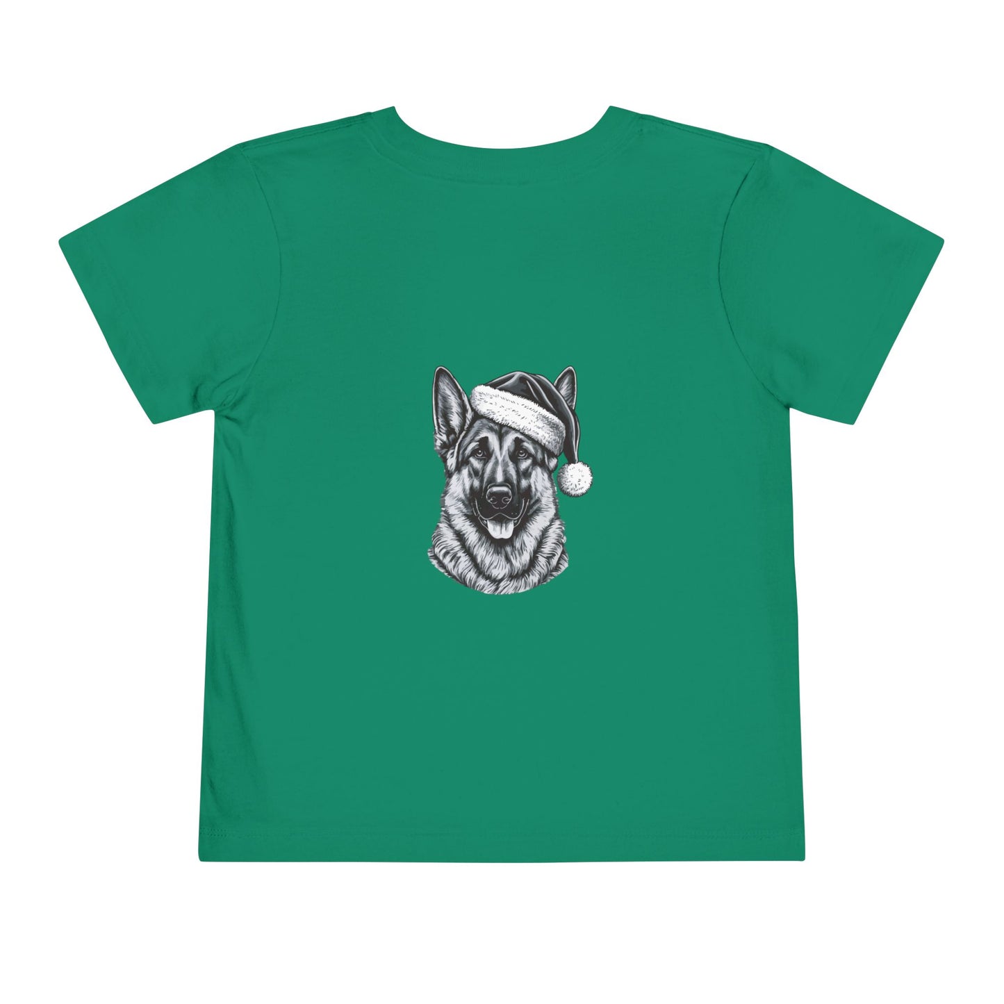 Santa Paws German Shepherd Toddler Unisex Short Sleeve Crewneck Tee