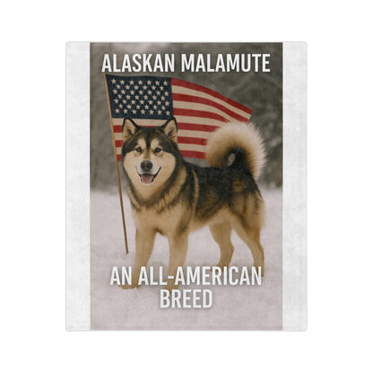 All-American Breed Velveteen Microfiber Blanket