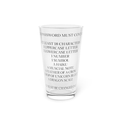 Password Drinking Glass