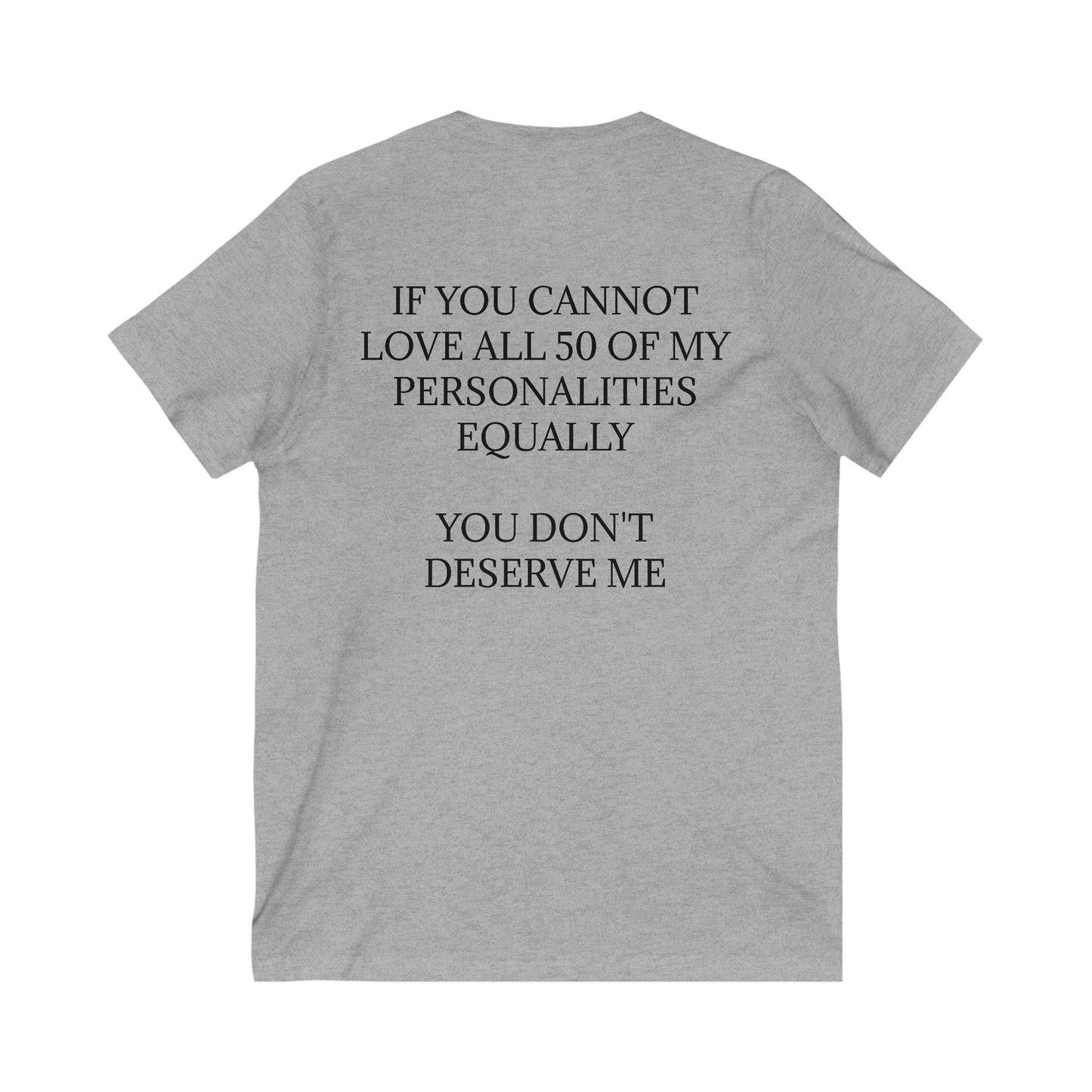 50 Personalities Unisex Short Sleeve V-Neck Tee