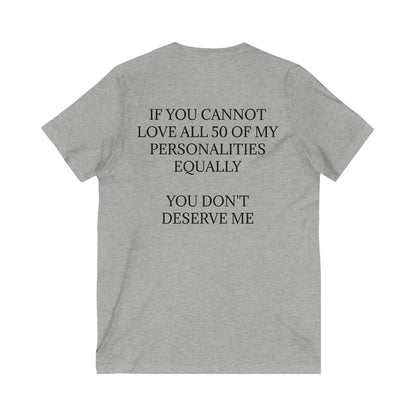 50 Personalities Unisex Short Sleeve V-Neck Tee