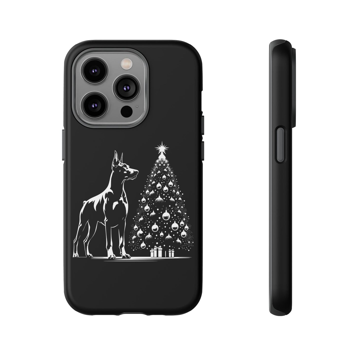 Doberman Christmas Tree iPhone Case