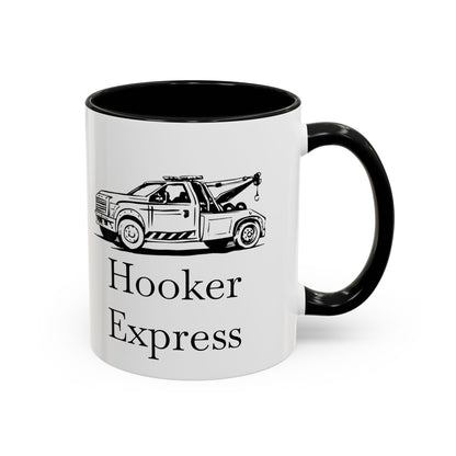 H**ker Express Wheel Lift Tow Truck 2-Tone Coffee Mug