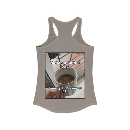 National Coffee Day Women's Racerback Tank