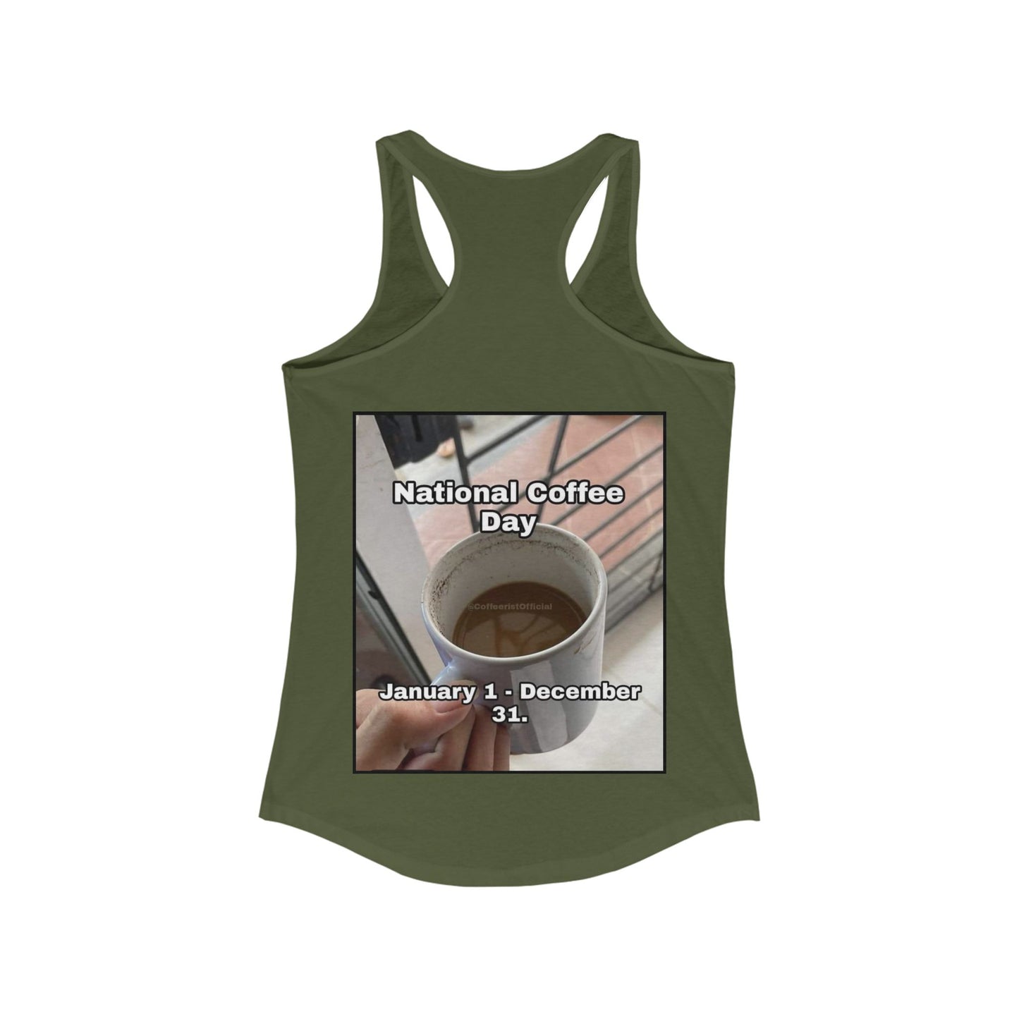 National Coffee Day Women's Racerback Tank