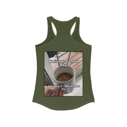 National Coffee Day Women's Racerback Tank