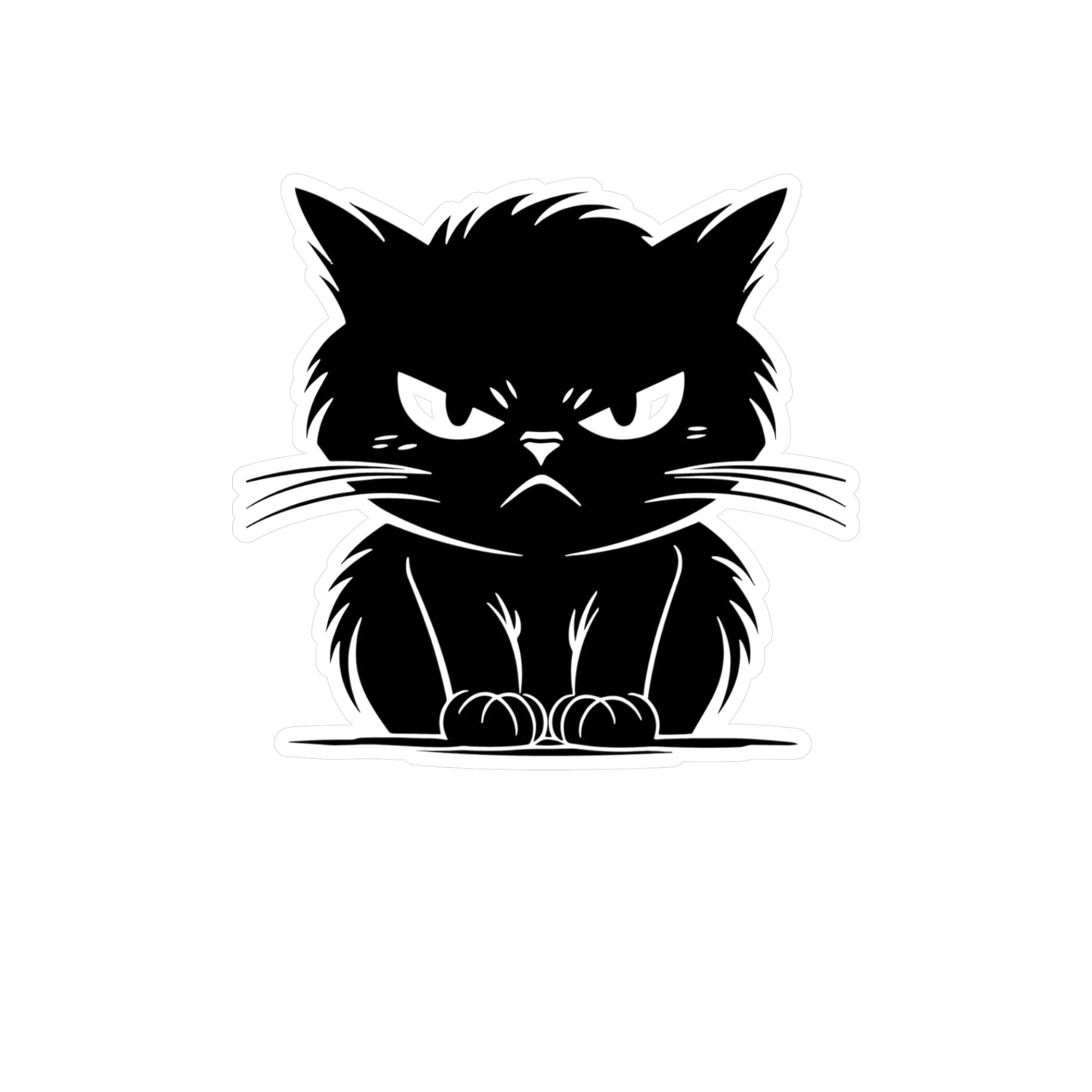 Angry Cat Vinyl Decal