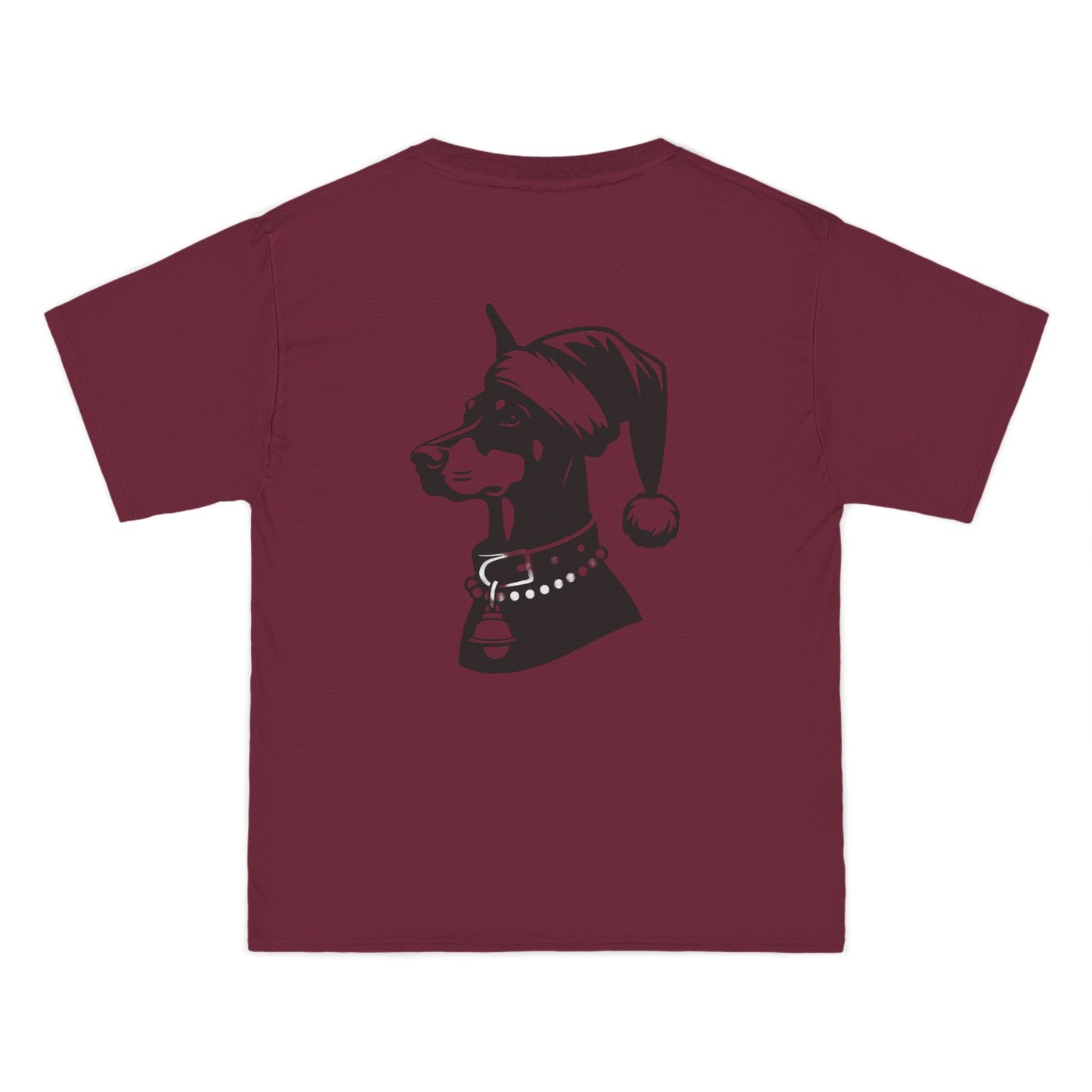 Santa Paws Doberman Men's Short-Sleeve Crewneck Tee