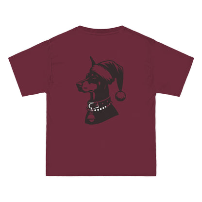 Santa Paws Doberman Men's Short-Sleeve Crewneck Tee