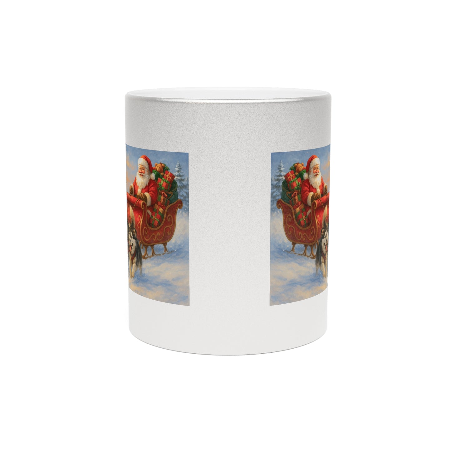 Dashing Through The Snow Metallic Coffee Mug