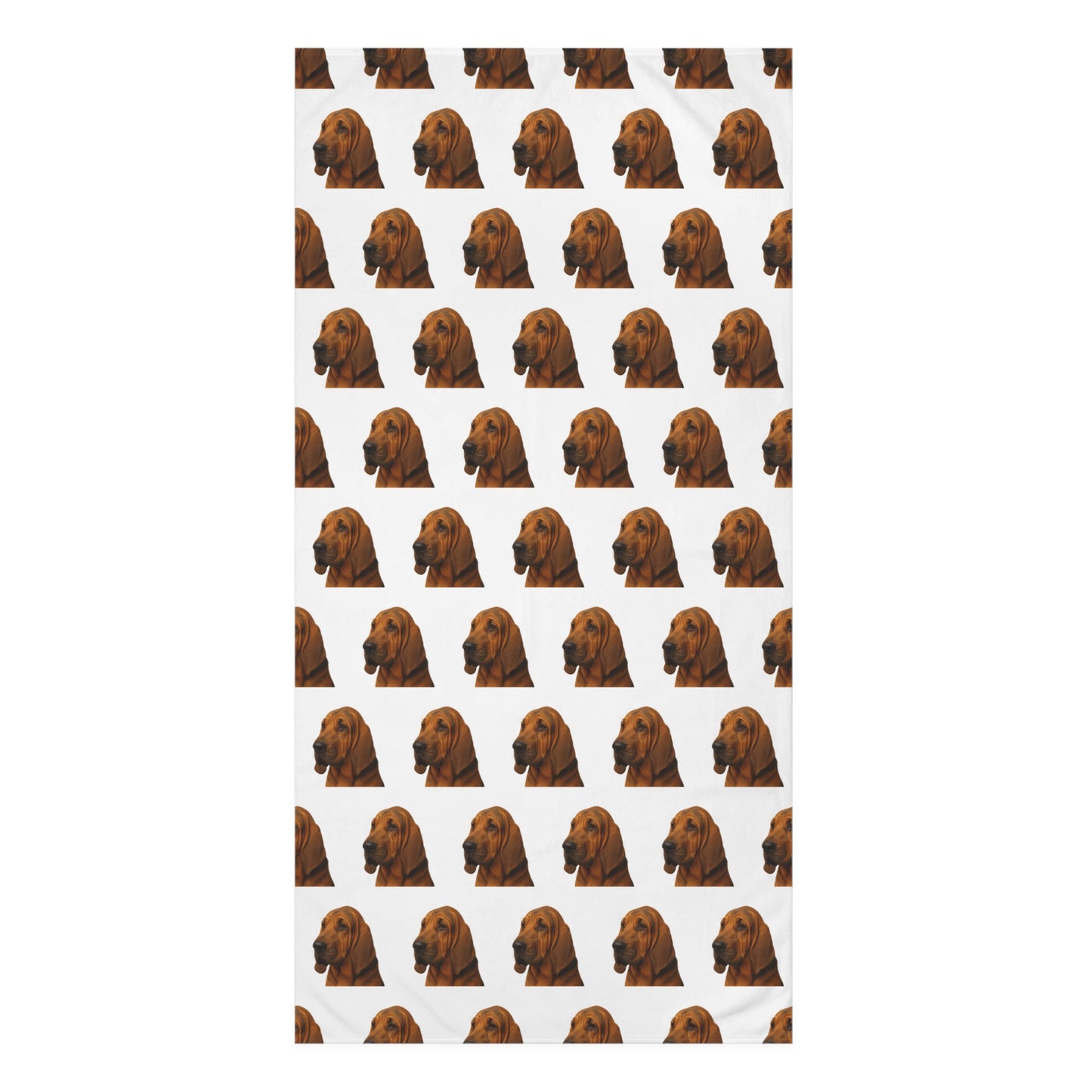 Bloodhound Head Mink-Cotton  Beach Towel