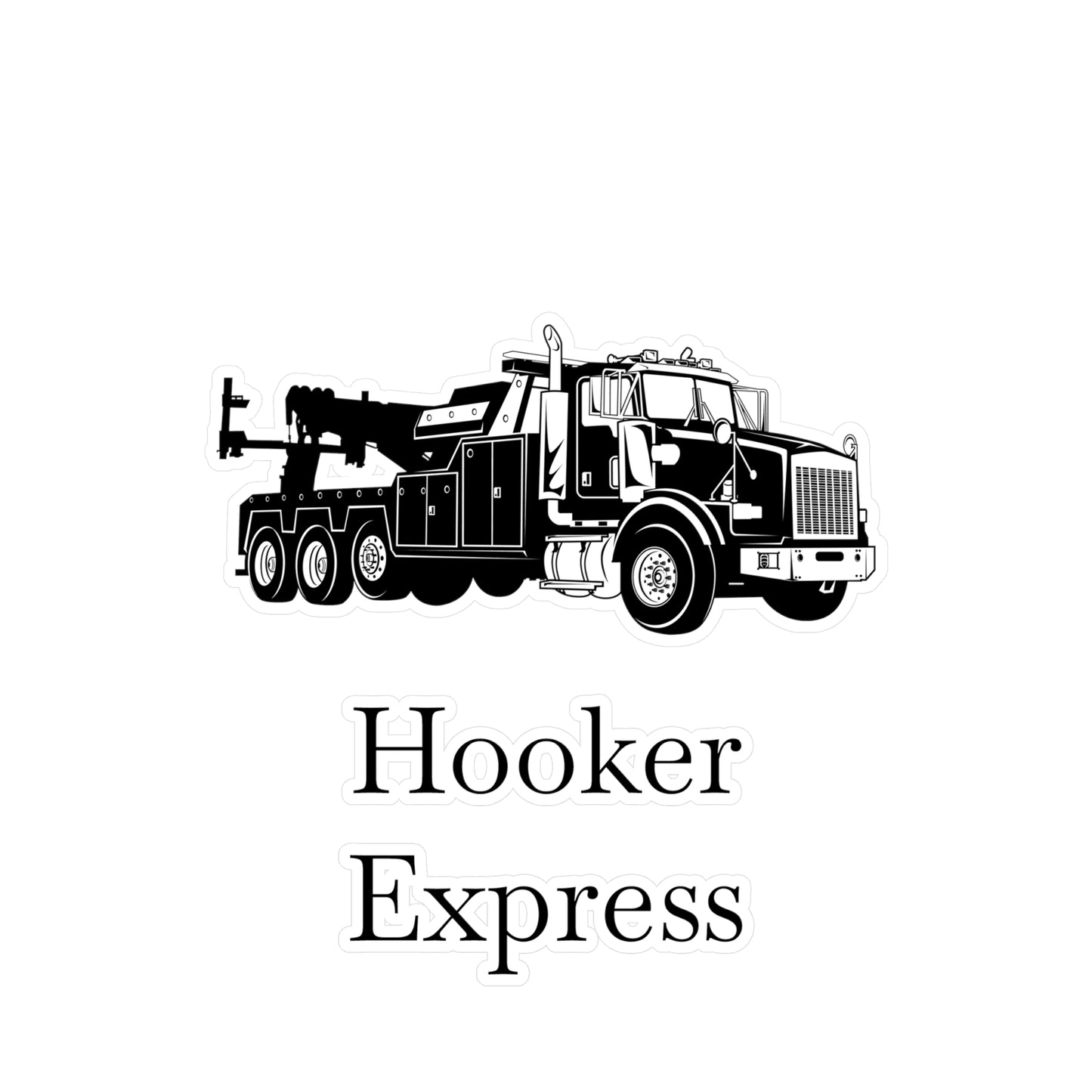 H**ker Express Heavy Tow Truck Vinyl Decal