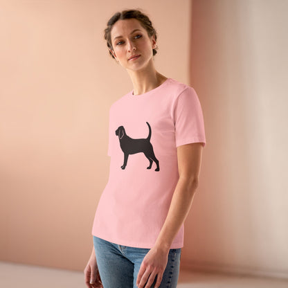 Bloodhound  Silhouette Women's Short Sleeve Crewneck Tee