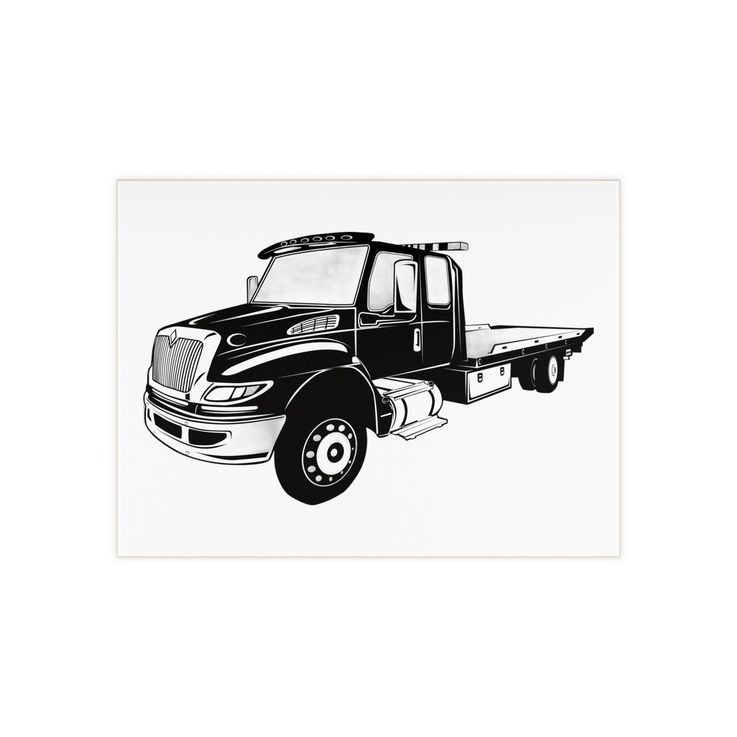 Flatbed Tow Truck Ceramic Photo Tile