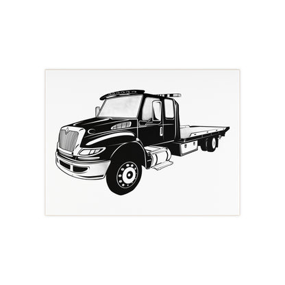 Flatbed Tow Truck Ceramic Photo Tile