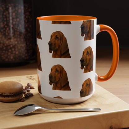 Bloodhound Head 2-Tone Coffee Mug