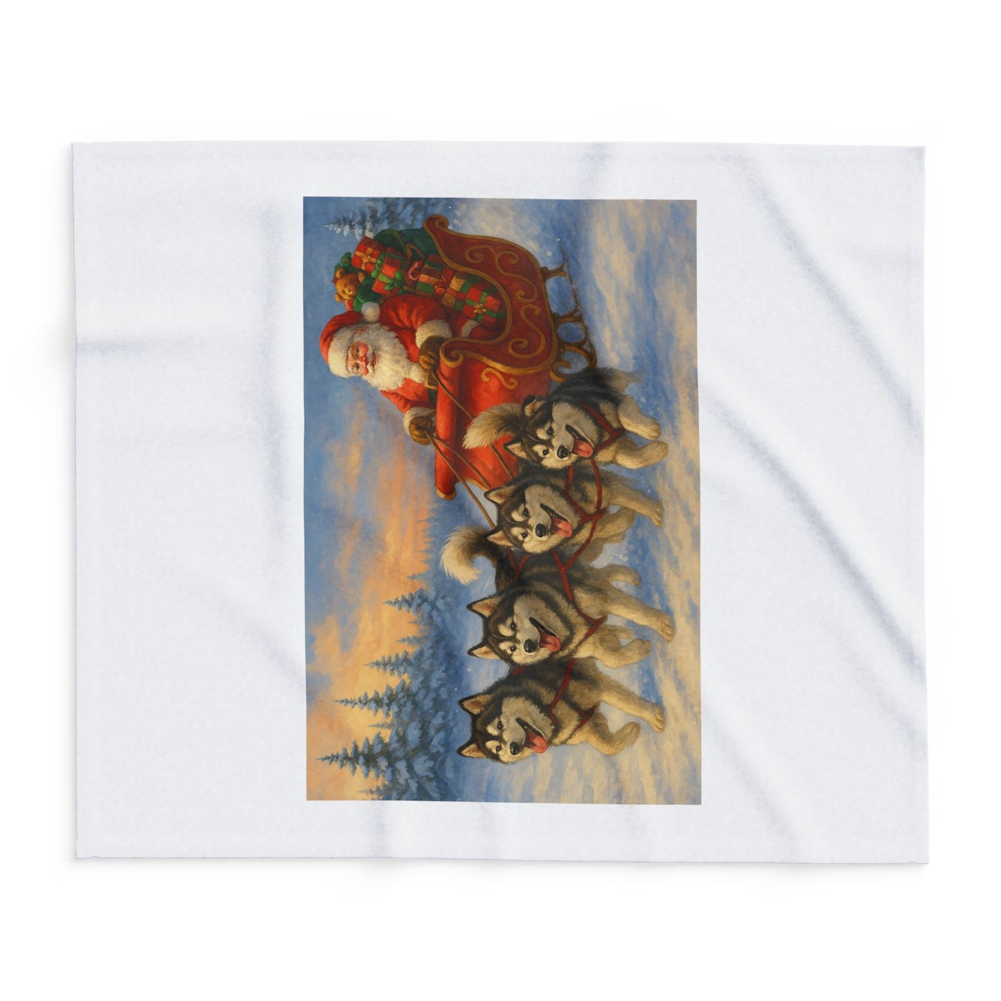 Dashing Through The Snow Arctic Fleece Blanket