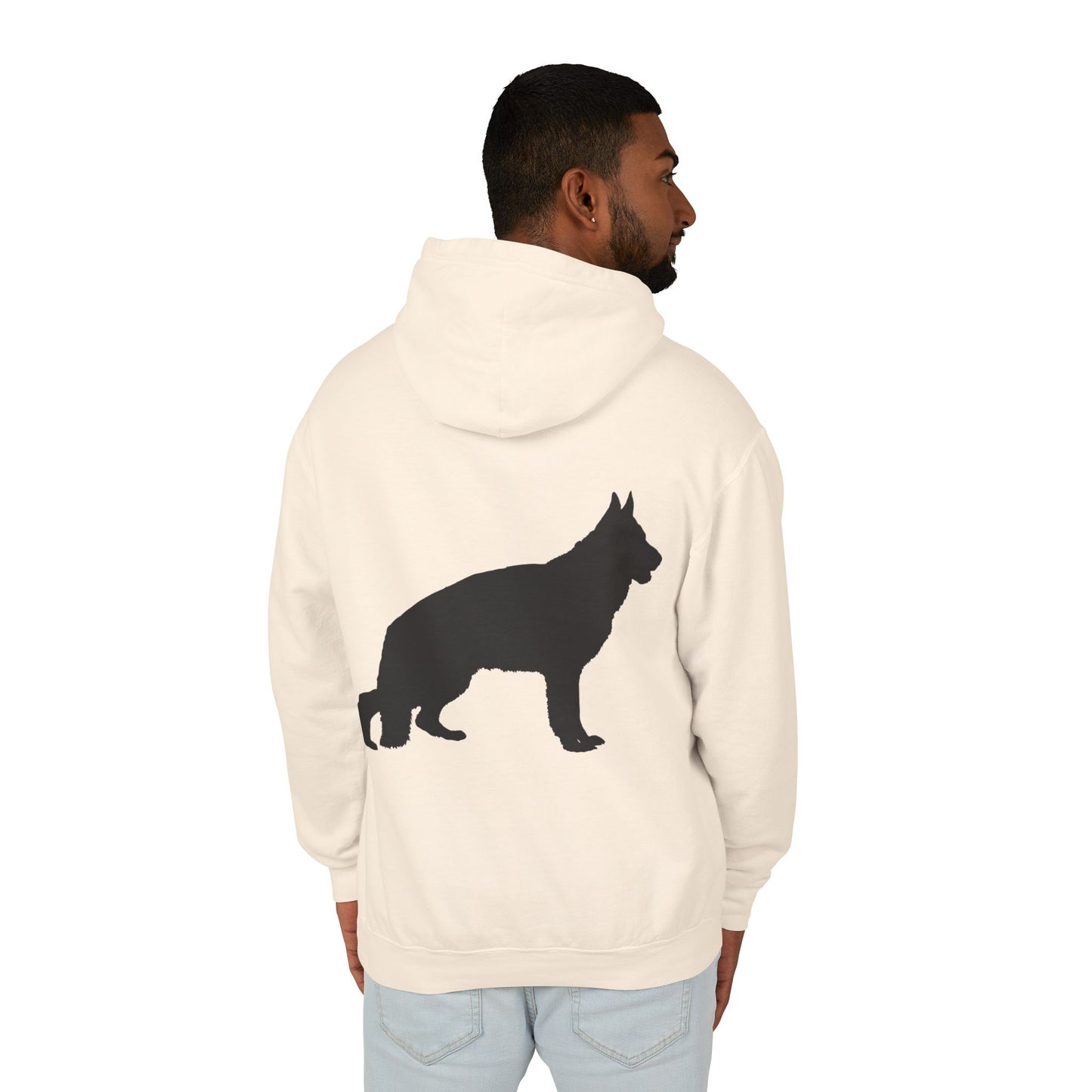 German Shepherd Silhouette Unisex Lightweight Hoodie