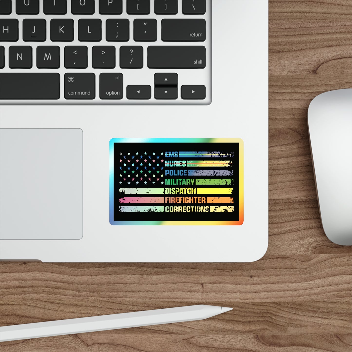 First Responder Holographic Sticker