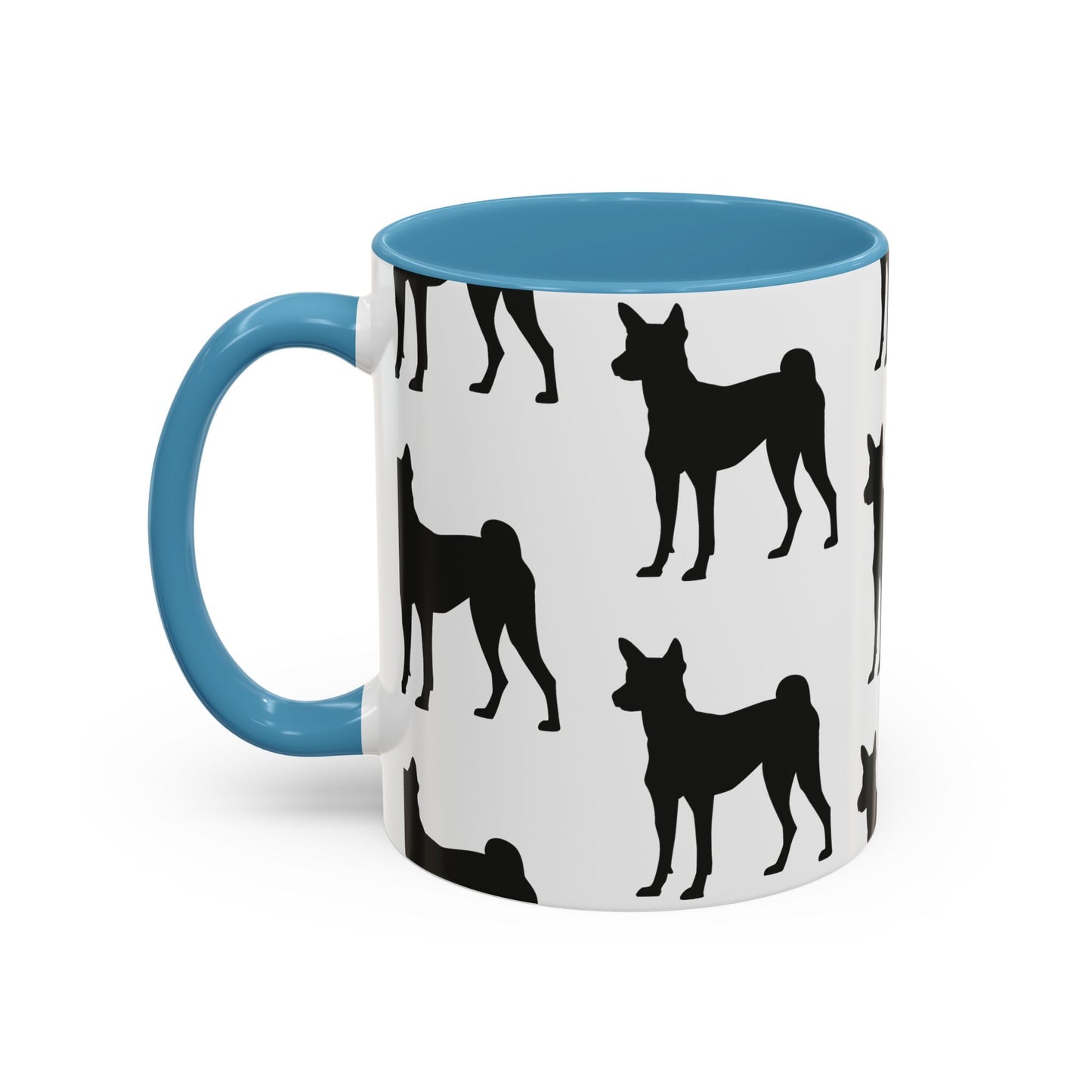 Basenji Silhouette 2-Tone Coffee Mug
