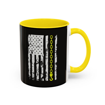 Thin Yellow Line 2-Tone Coffee Mug