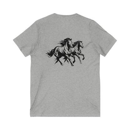 Horsin' Around Unisex Short Sleeve V-Neck Tee
