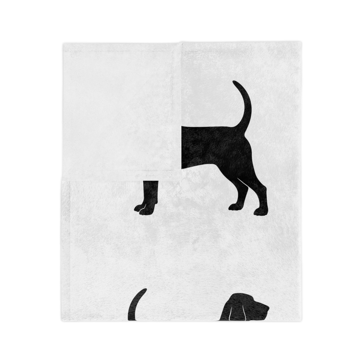 Bloodhound Silhouette Velveteen Microfiber Blanket