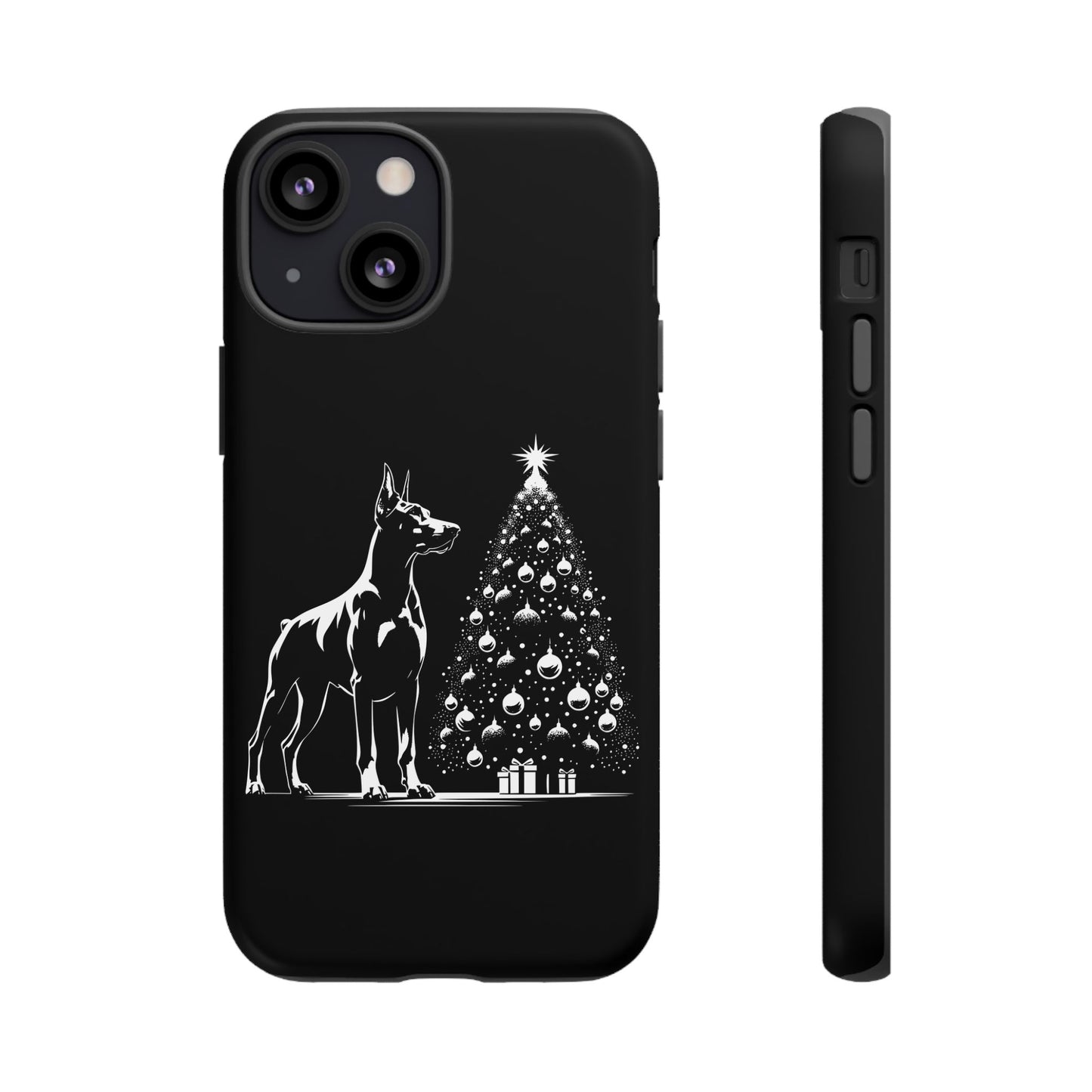 Doberman Christmas Tree iPhone Case