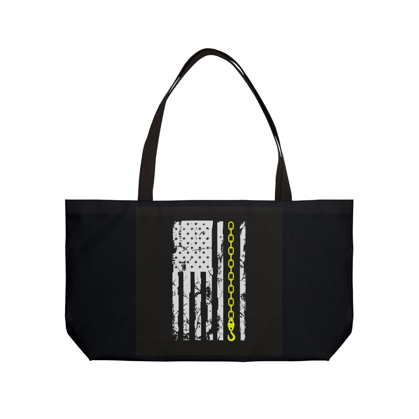 Thin Yellow Line Weekender Tote Bag