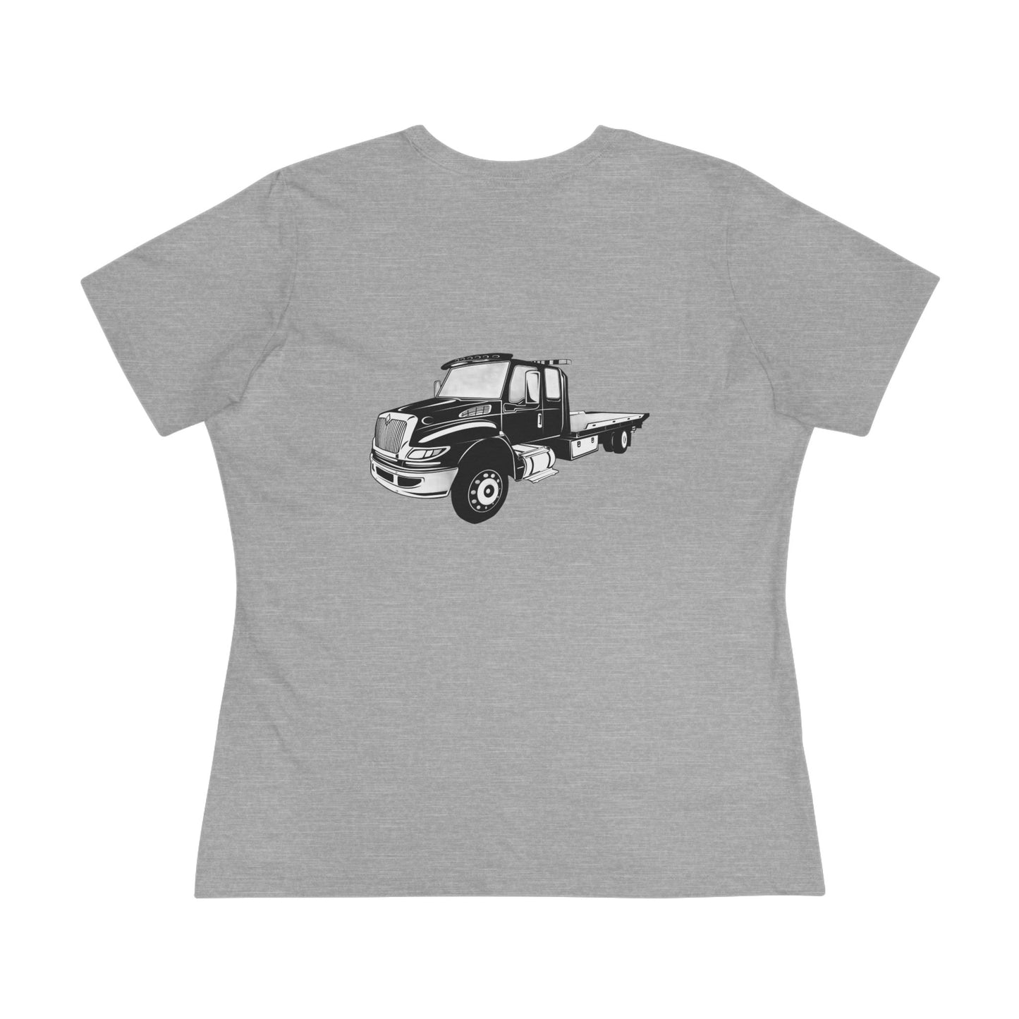 Flatbed Tow Truck Women's Short Sleeve Crewneck Tee