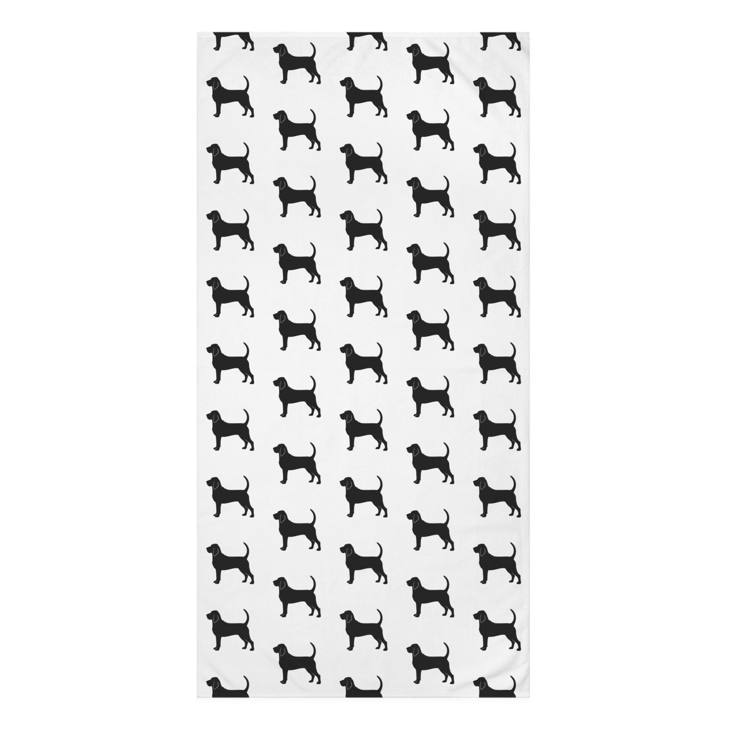 Bloodhound Silhouette Mink-Cotton  Beach Towel