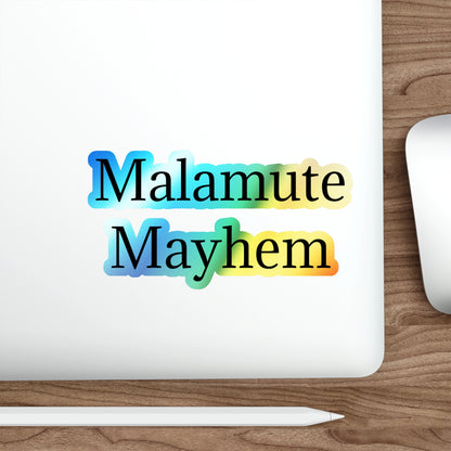 Malamute Mayhem Holographic Sticker