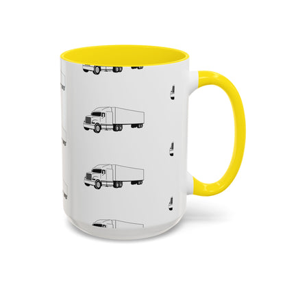 Semi Truck 2-Tone Coffee Mug