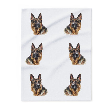 German Shepherd Head Arctic Fleece Blanket