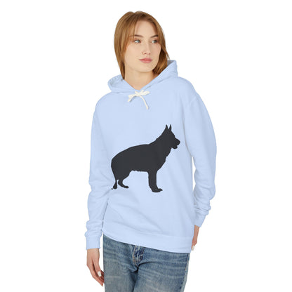 German Shepherd Silhouette Unisex Lightweight Hoodie
