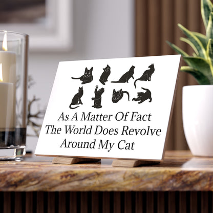 Matter Of Fact Cat Ceramic Photo Tile