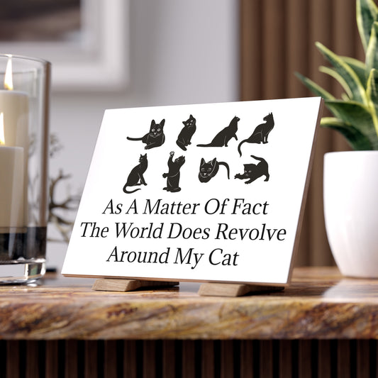 Matter Of Fact Cat Ceramic Photo Tile