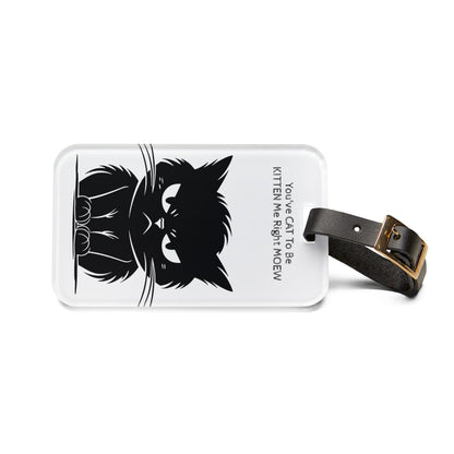 Kitten Me Leather Strap Luggage Tag